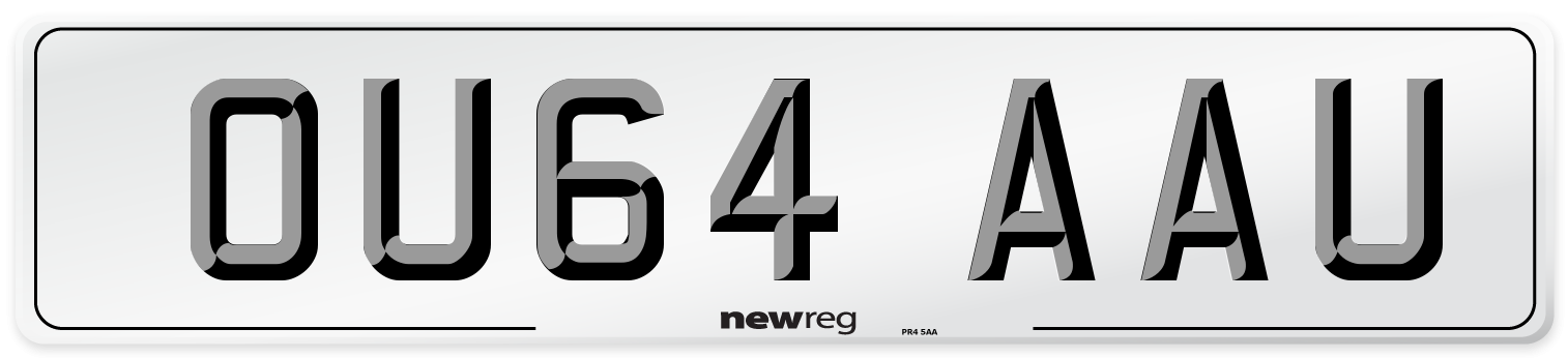 OU64 AAU Number Plate from New Reg